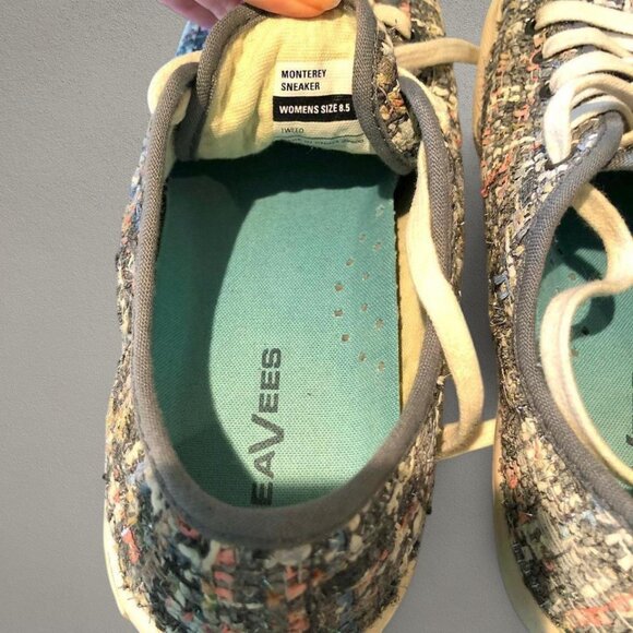 Anthropologie SeaVees Sneakers Tweed Grey Silver Pastel Multi Monterey (8.5) - Picture 6 of 7